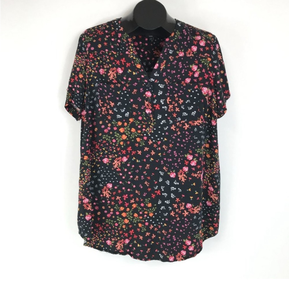 Torrid Harper Rayon Twill Pullover Short Sleeve Blouse Women's Plus 2/2X